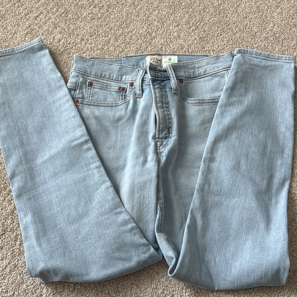 J.Crew 9” High Rise Toothpick Jeans